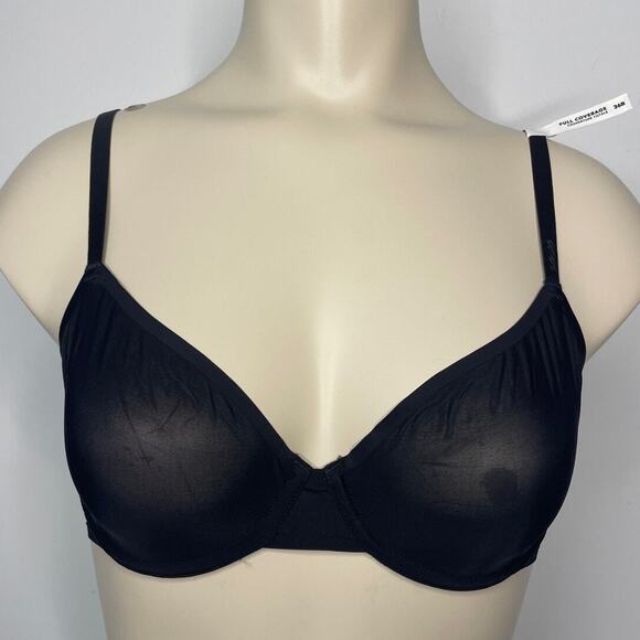 Smoothez Aerie Women's Size 32C Microfiber Unlined Full Coverage Bra Black NWT - Picture 1 of 6